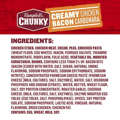 Campbell's Chunky Creamy Chicken Bacon Carbonara Soup - 18.8 Oz - Image 5