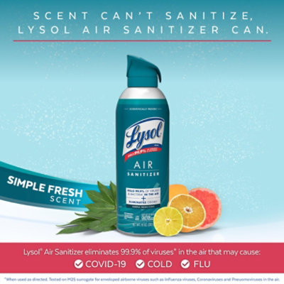 Lysol Simple Fresh Air Sanitizer Spray - 10 Oz - Image 3