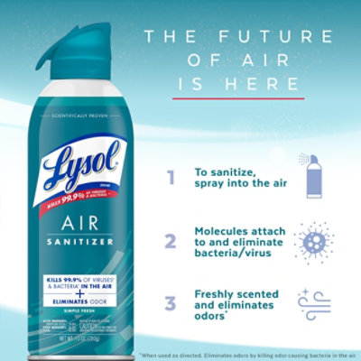 Lysol Simple Fresh Air Sanitizer Spray - 10 Oz - Image 3