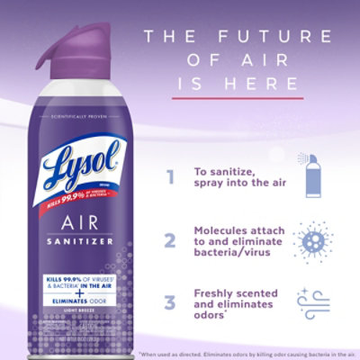 Lysol Light Breeze Air Sanitizer Spray - 10 Oz - Image 6