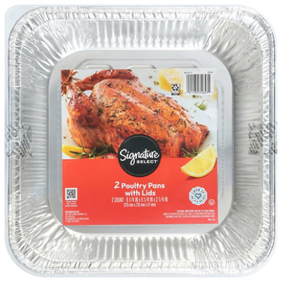 Signature SELECT Poultry Pans With Lids - 2 Count - Image 3