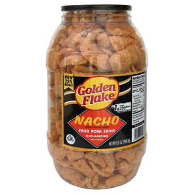 Golden Flake Nacho Pork Skins Barrel - 9.5 Oz - Image 3