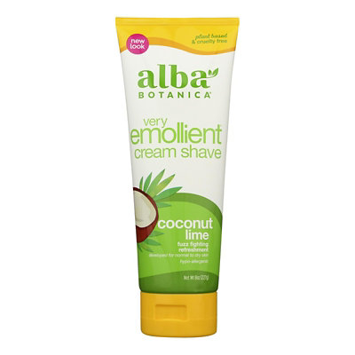Alba Botanica - Moisturizing Cream Shave For Men and Women Coconut Lime - 8 fl oz - Image 1