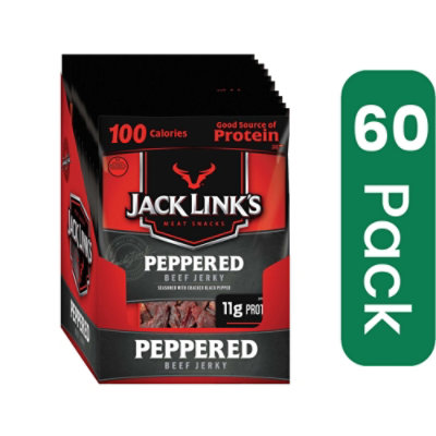 Jack Links Peppered Beef Jerky - 1.25 Ounce (Pack of 60) - Image 1