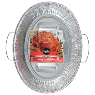 Signature Select Roaster Pan Heavy Duty Oval Extra Large With Handle 1  Count - Each - Vons