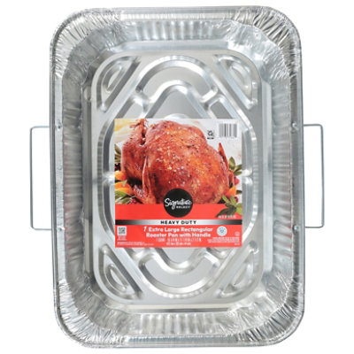 Signature SELECT Heavy Duty Rectangular Roaster Pan With Handle Extra Large 1 Count - Each - Image 1