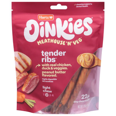 Hartz Oinkies Tender Ribs Dog Treats - 22 Count - Image 3