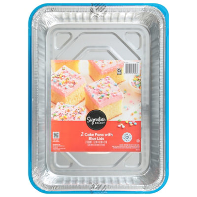 Signature SELECT Cake Pans With Blue Lids 2 Count - Each - Image 1