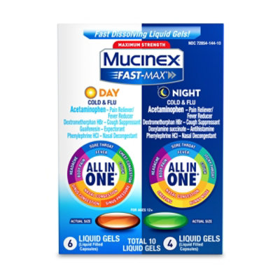 Mucinex Fast Max Cold Flu Sore Throat Liquid Gels - 10 Count - Image 3