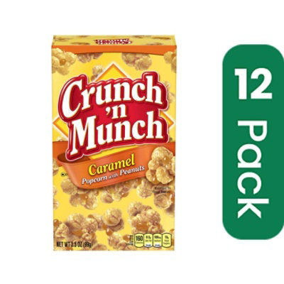 Crunch N Munch Popcorn - Caramel - 12 Bags Total (3.5 oz Per Bag) - Image 1