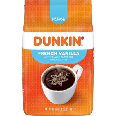 Dunkin' French Vanilla Roast & Ground Coffee Bag - 18 Oz - Image 1