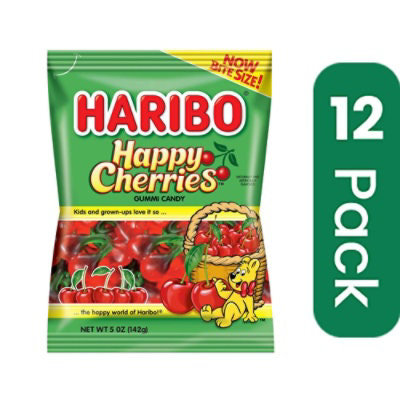 Haribo Twin Cherries Gummy Candy - 5 Ounce (Pack of 12) - Image 1