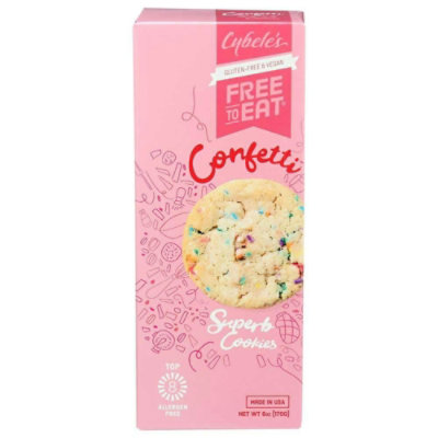 Cybeles Free To Eat Confetti Superb Cookie - 6 Ounce (Pack of 6) - Image 1