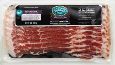 Pederson's Farms Natural No Sugar Added Hickory Smoked Uncured Bacon - 10 Oz - Image 2