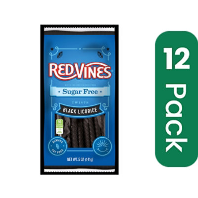 Red Vines Black Licorice Sugar Free Vines - 5 oz. bag (Pack of 12) - Image 1