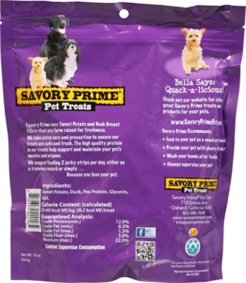 Savory Prime Sweet Potato And Duck Jerky Dog Treats - 16 Oz - Image 5