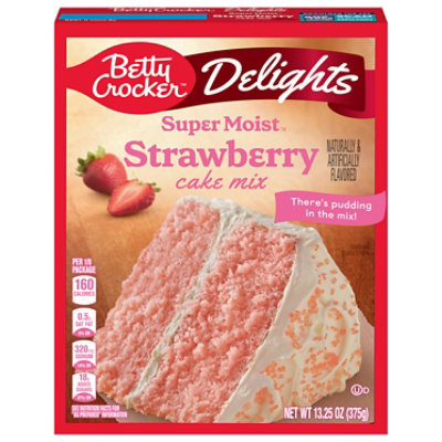 Betty Crocker Delights Supermoist Strawberry Cake Mix - 13.25 Oz - Image 3