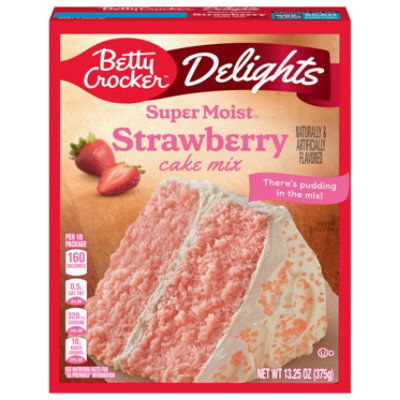 Betty Crocker Delights Supermoist Strawberry Cake Mix - 13.25 Oz - Image 1