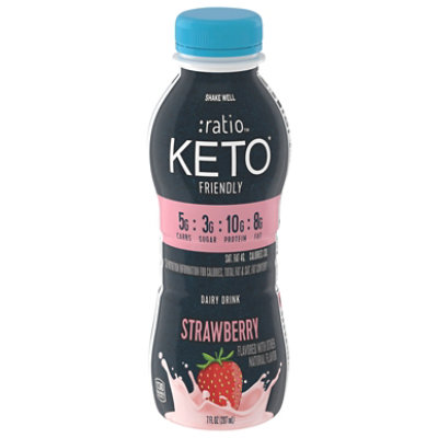 Ratio Strawberry Keto Friendly Fluid Dairy Drink - 7 Fl. Oz. - Image 3