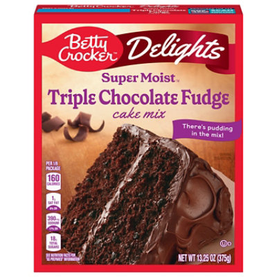 Betty Crocker Delights Super Moist Triple Chocolate Fudge Cake Mix - 13.25 Oz - Image 3