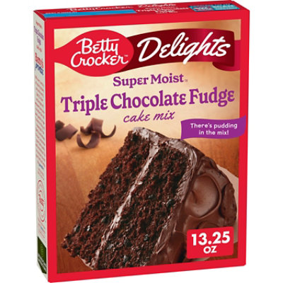 Betty Crocker Delights Super Moist Triple Chocolate Fudge Cake Mix - 13.25 Oz - Image 3
