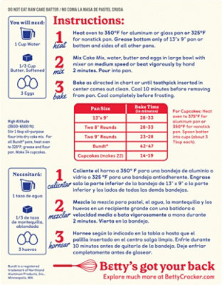 Betty Crocker Supermoist Butter Recipe Yellow Cake Mix - 13.25 Oz - Image 6