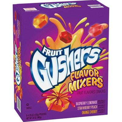 Fruit Gushers Fruit Snacks - Flavor Mixers - 6 Packs Total (34 oz Per Pack) - Image 1