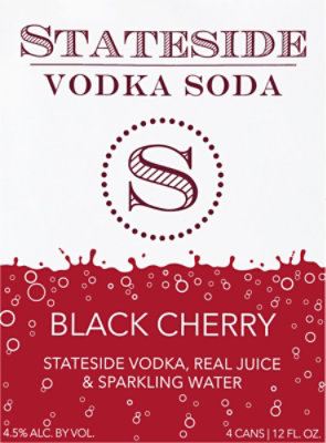 Stateside Black Cherry Vodka Soda - 4-11.2 Fl. Oz. - Image 4