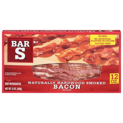 Bar S Naturally Hardwood Smoked Bacon - 12 Oz - Image 2