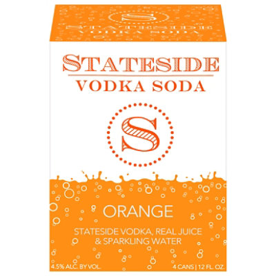 Stateside Orange Vodka Soda - 4-11.2 Fl. Oz. - Image 1
