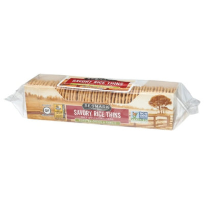 Sesmark Savory Rice Thins Toasted Onion and Garlic Rice Cracker - 3.2 Ounce (Pack of 12) - Image 4