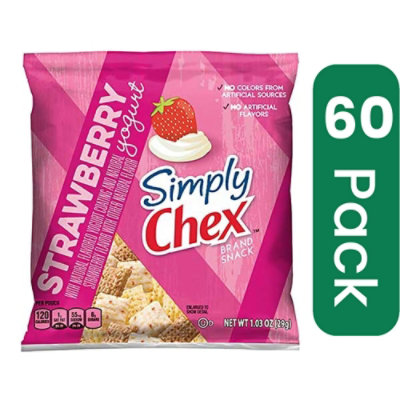 Simply Chex Strawberry Yogurt - 1.03 Ounce (Pack of 60) - Image 1