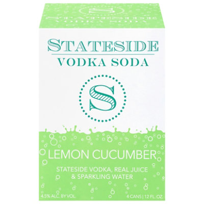 Stateside Lemon Cucumber Mint Vodka Soda - 4-11.2 Fl. Oz. - Image 2