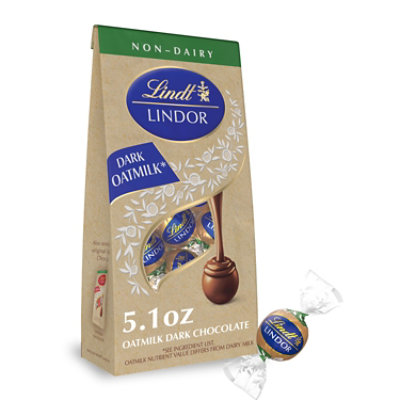 Lindt LINDOR Non-Dairy Oatmilk Dark Chocolate Candy Truffles Bag -  5.1 Oz - Image 1