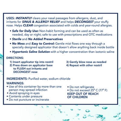 Vicks Sinex Extra Strength Saline Spray - 5 Fl. Oz. - Image 2