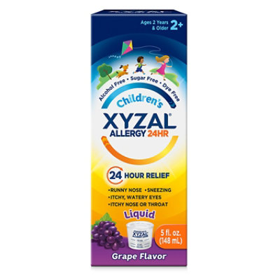 Xyzal Allergy Relief Childrens Oral Solution Grape Bottle - 5 Fl. Oz. - Image 1