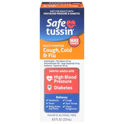 Safetussin Multi Symptom Liquid - 8 Fl. Oz. - Image 3