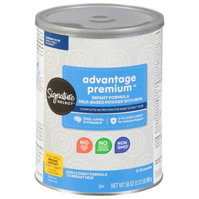 Signature Select/Care Infant Formula Advantage Premium With Iron - 34 Oz.