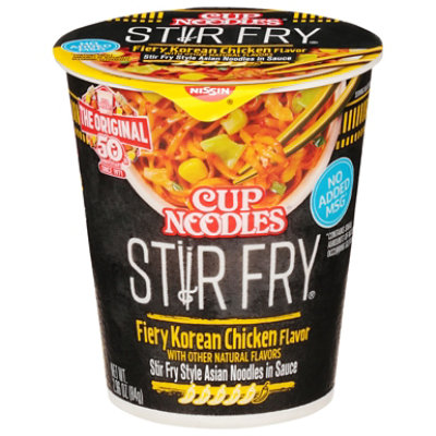 Nissin Cup Noodles Stir Fry Fiery Korean Chicken Noodles Soup - 2.96 Oz - Image 3