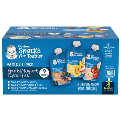 Gerber Fruit & Yogurt Toddler Food Variety Pack 9 Count - 9-3.5Oz - Image 3