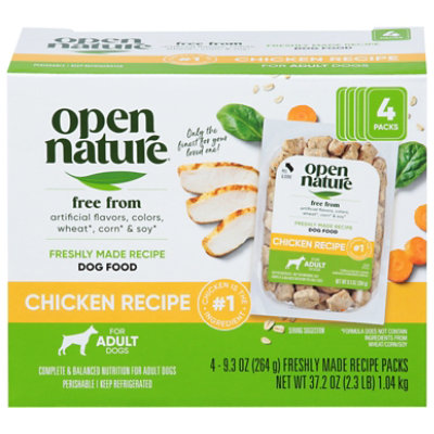 Open nature chicken and chickpea dog shops food