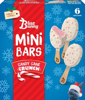 Blue Bunny Candy Cane Crunch Mini Bars, 6Count, 6-1.85 Fl. Oz. - 6-1.85 Fl. Oz. - Image 1