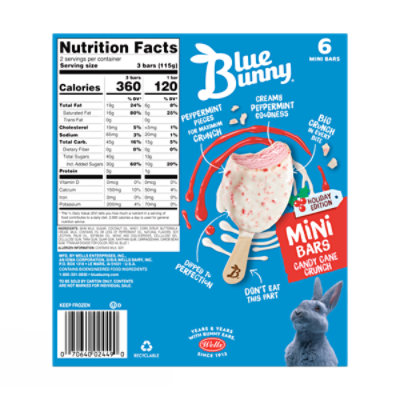 Blue Bunny Candy Cane Crunch Mini Bars, 6Count, 6-1.85 Fl. Oz. - 6-1.85 Fl. Oz. - Image 2