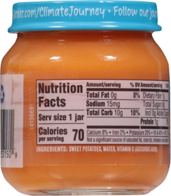 Gerber 1st Foods Infant Puree Sweet Potato Jar - 4 Oz - Image 6