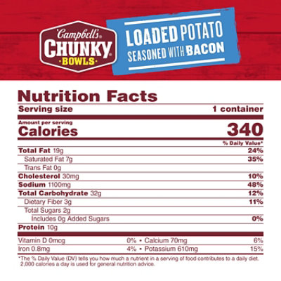 Campbell's Chunky Loaded Potato Seasoned with Bacon Soup - 15.25 Oz - Image 4