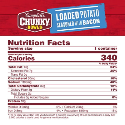 Campbell's Chunky Loaded Potato Seasoned with Bacon Soup - 15.25 Oz - Image 4