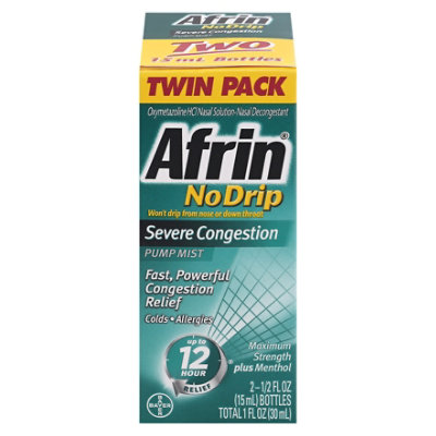 Afrin Nd Sev Cong 12hr Twin Pack - 1.01 Fl. Oz. - Image 3