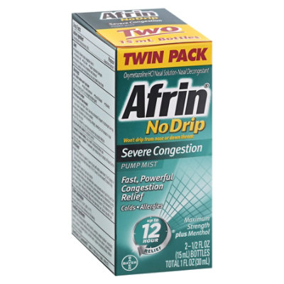 Afrin Nd Sev Cong 12hr Twin Pack - 1.01 Fl. Oz. - Image 1