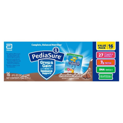 Pediasure Chocolate Nutritional Shake With Immune Support - 16-8 Oz - Image 3