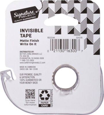 Signature SELECT 0 .75 By 650 Inches Tape Invisible - Each - Image 4